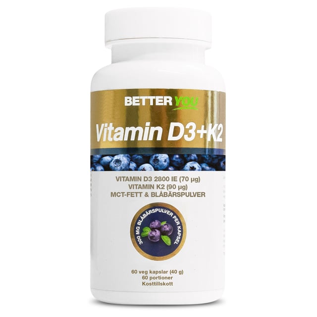 Better You Vitamin D3+K2 60 kapslar
