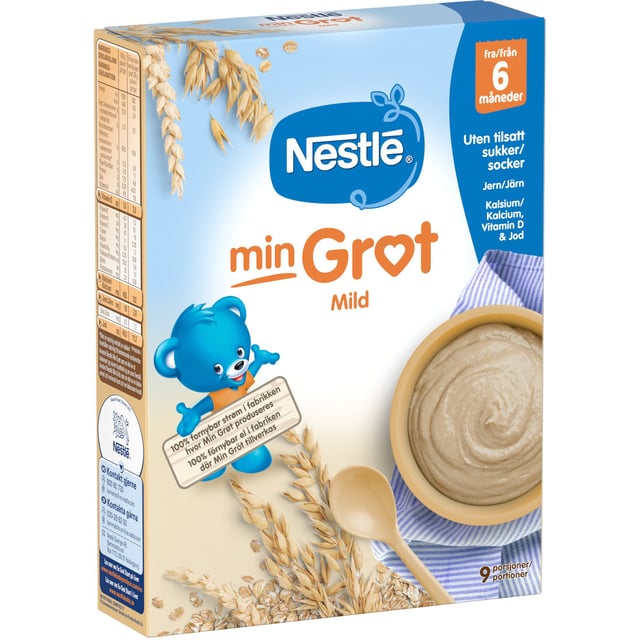 Nestlé Mild Havregröt Naturell 6 Månader 270g