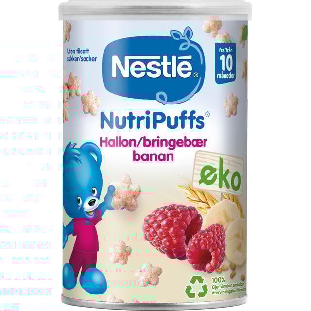 Nestlé NaturNes NutriPuffs Hallon & Banan 35 g