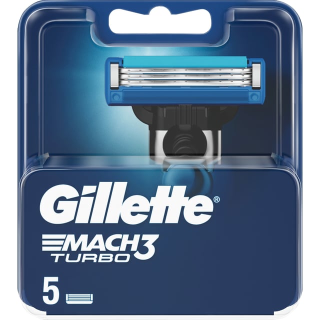 Gillette Mach3turbo Rakblad för Män 5st