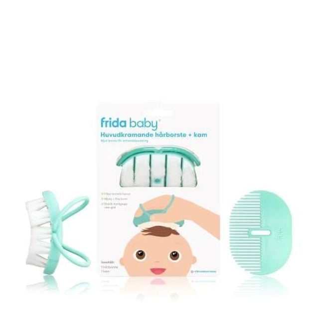 Frida Baby Huvudkramande hårborste + kam 1st