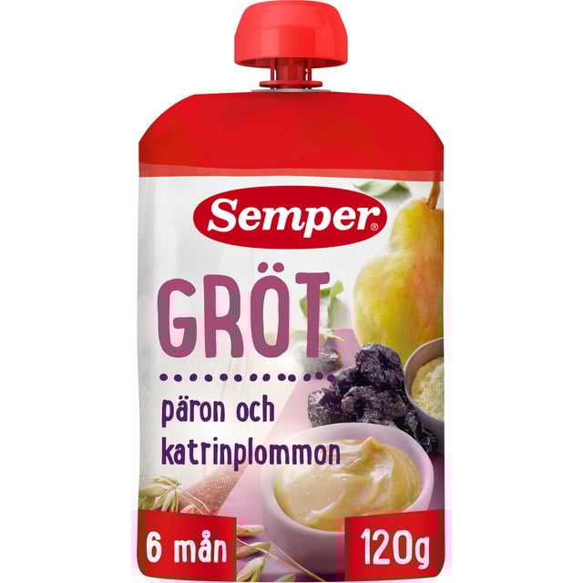 Semper Grötklämmis Päron & Katrinplommon 120 g