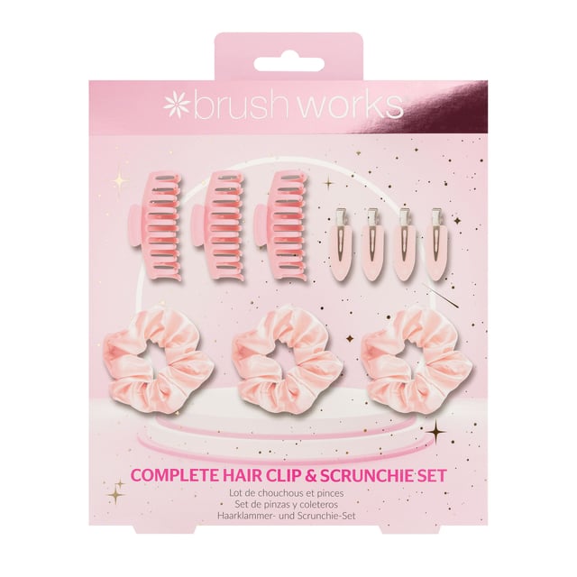 Brushworks Complete Hair Clip & Scrunchie Set
