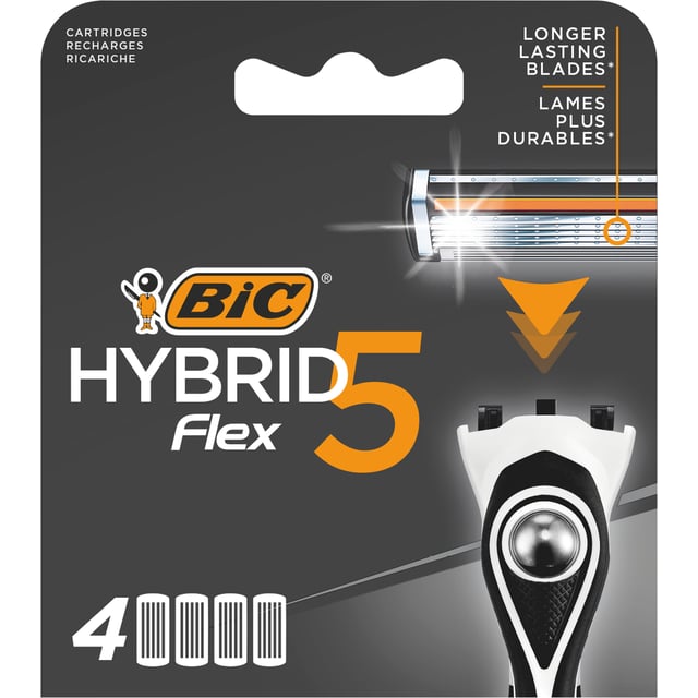 BIC Rakblad Hybrid 5 Flex 4 st