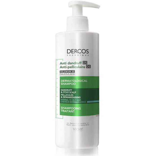Dercos Technique Anti-Dandruff Shampoo for Normal and Oily Hair 390ml