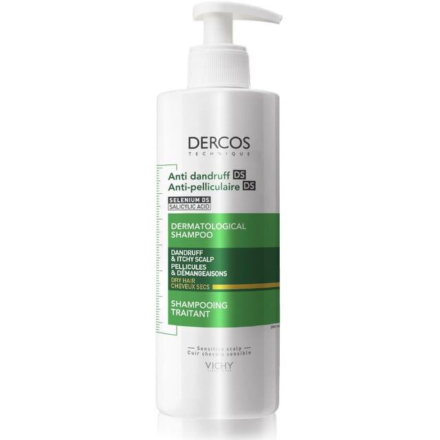 Dercos Technique Anti-Dandruff Shampoo for Dry Hair 390 ml