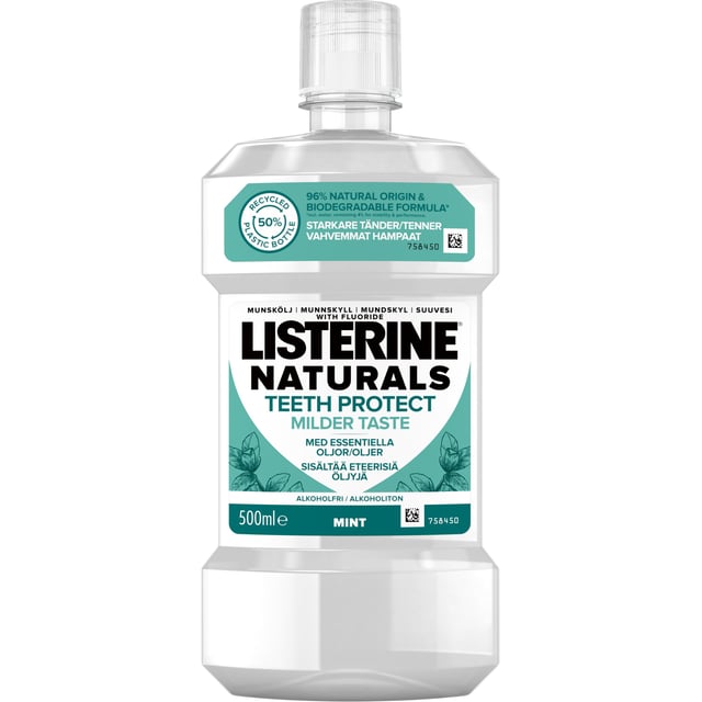 Listerine Naturals Teeth Protect Milder Taste 500 ml