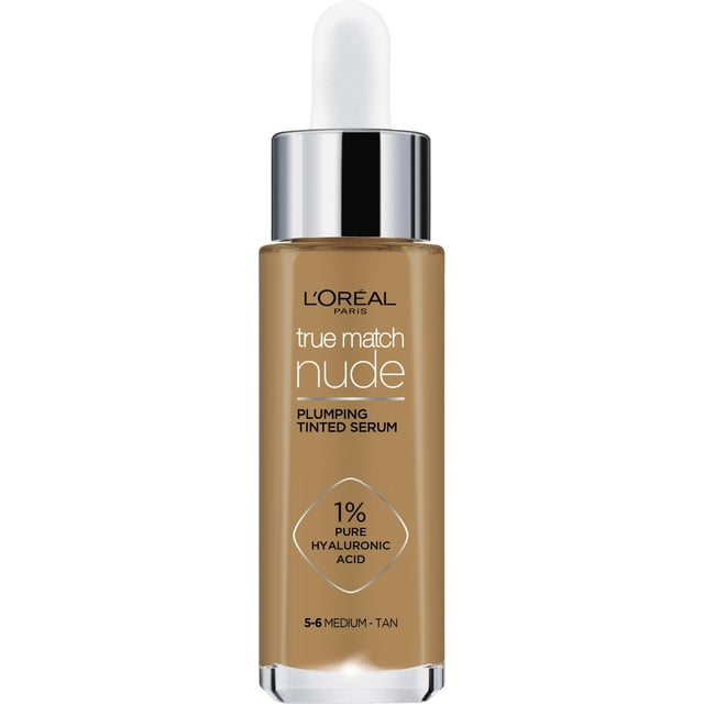 L'Oréal Paris True Match Nude Plumping Tinted Serum 5-6 Medium - Tan