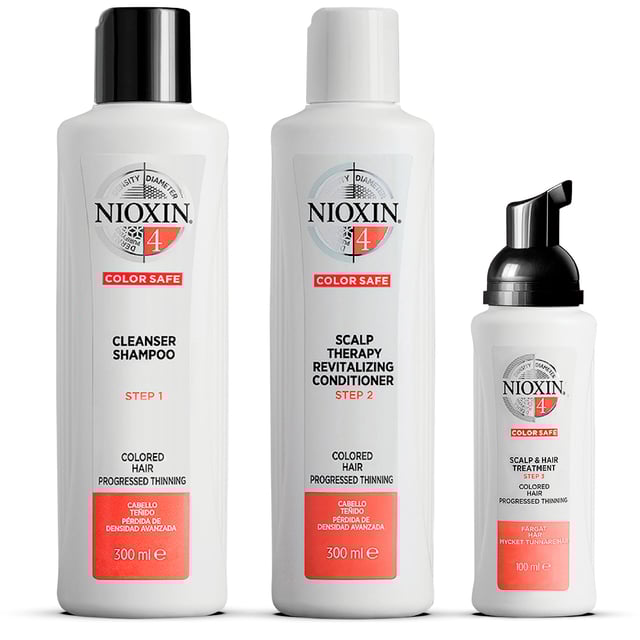 NIOXIN Hair System Kit 4 Märkbart Tunt & Färgat Hår 700 ml