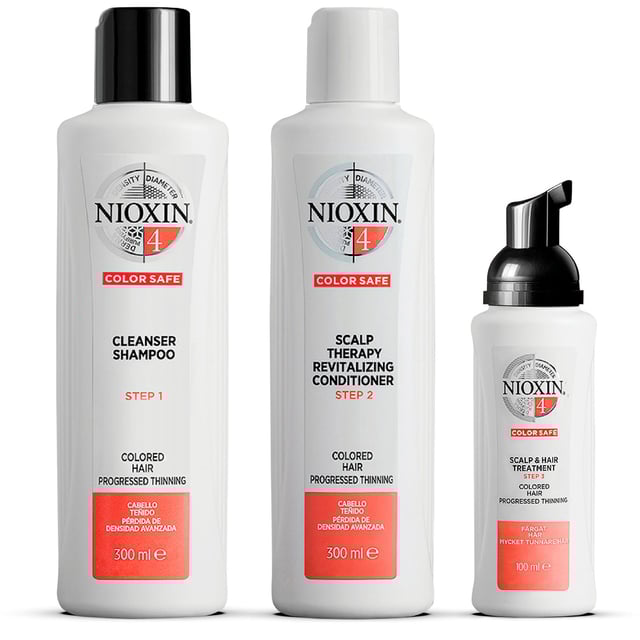 NIOXIN Hair System Kit 4 Märkbart Tunt & Färgat Hår 700 ml
