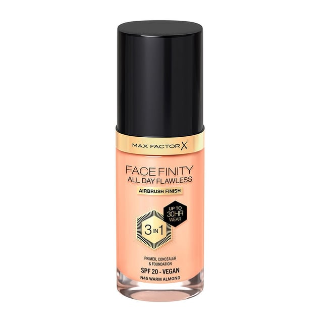 Max Factor Face Finity All Day Flawless 3in1 Foundation 045 Warm Almond 30 ml