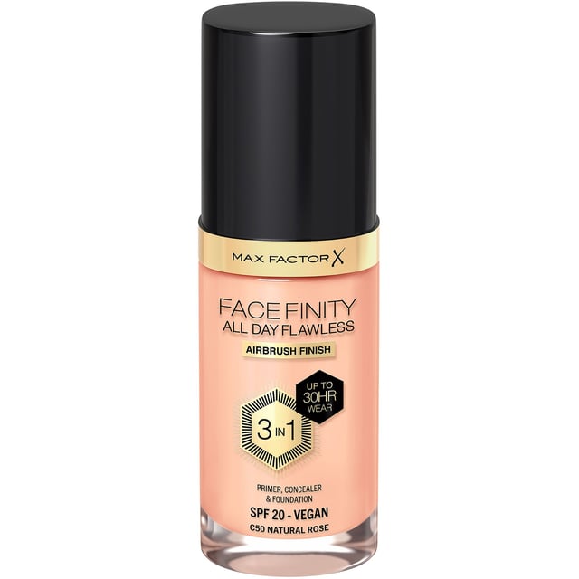 Max Factor Face Finity All Day Flawless 3in1 Foundation 050 Natural Rose 30 ml