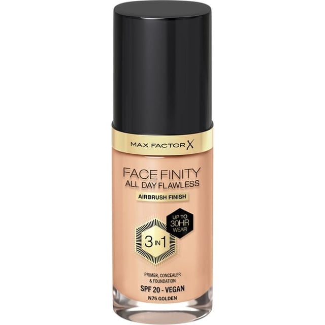 Max Factor Face Finity All Day Flawless 3in1 Foundation 075 Golden 30 ml