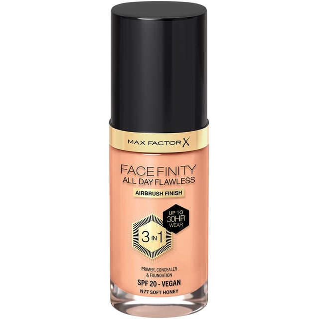 Max Factor Face Finity All Day Flawless 3in1 Foundation N77 Soft Honey 30 ml
