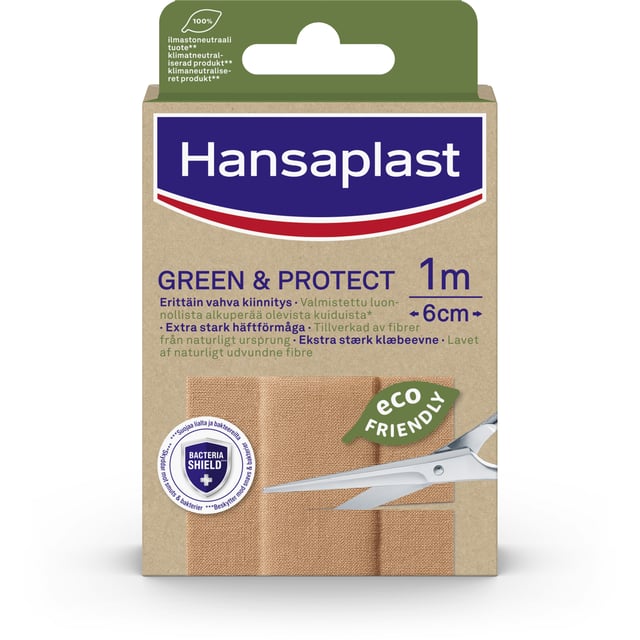 Hansaplast Green & Protect 6 cm x 1 m 1 st