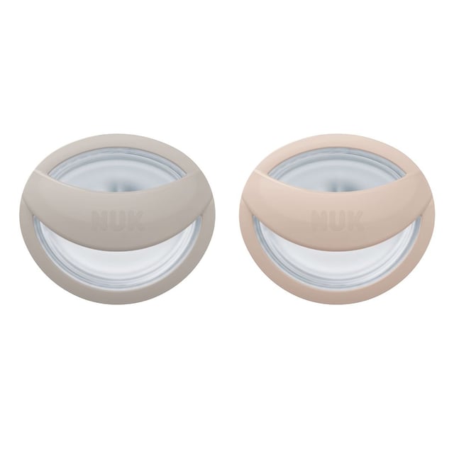 NUK MommyFeel Silicon Napp 0-6 Månader Grå/Beige 2 st