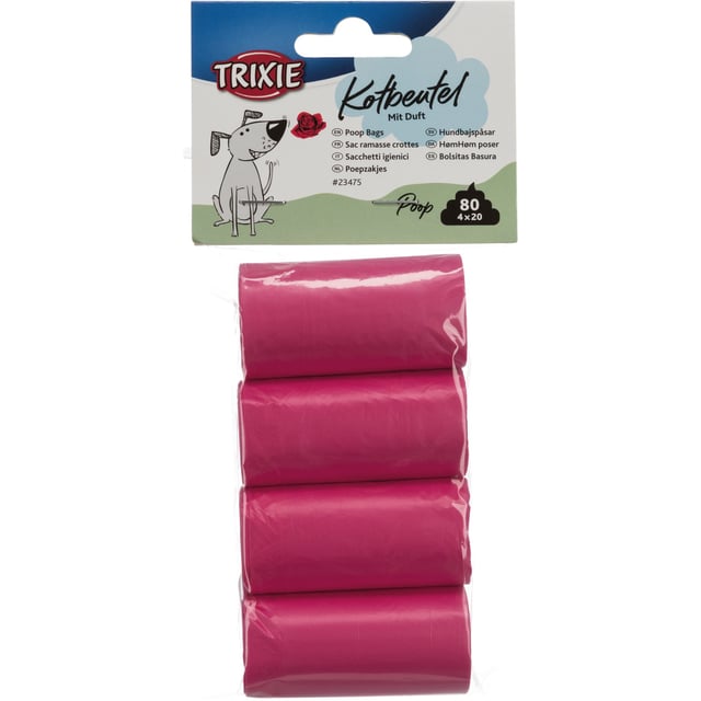 TRIXIE Bajspåsar Doft Rosa 4 x 20 st