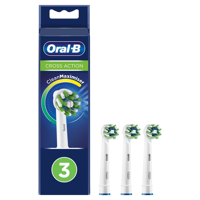 Oral-B Cross Action Tandborsthuvuden 3 st