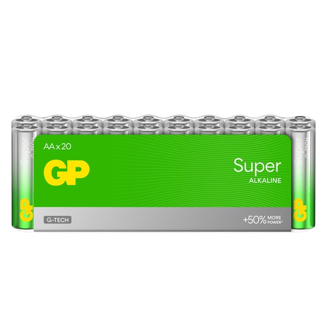 GP Super Alkaline 15A-S20 LR6 AA Batterier 20 st
