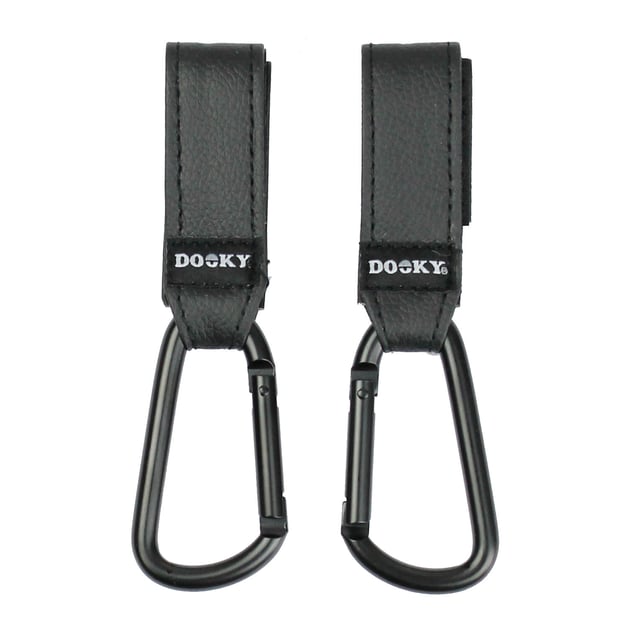 Dooky Buggy Hook Small Black 2 st
