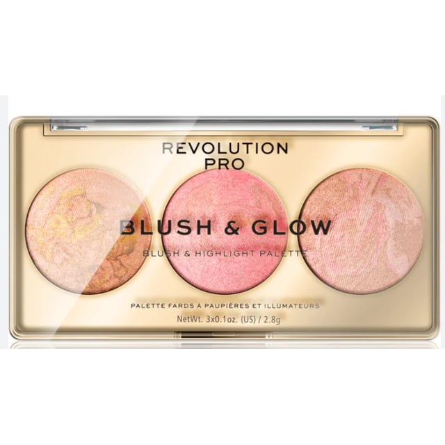 Makeup Revolution Pro Blush & Glow Palette Peach Glow 3 x 2,8g