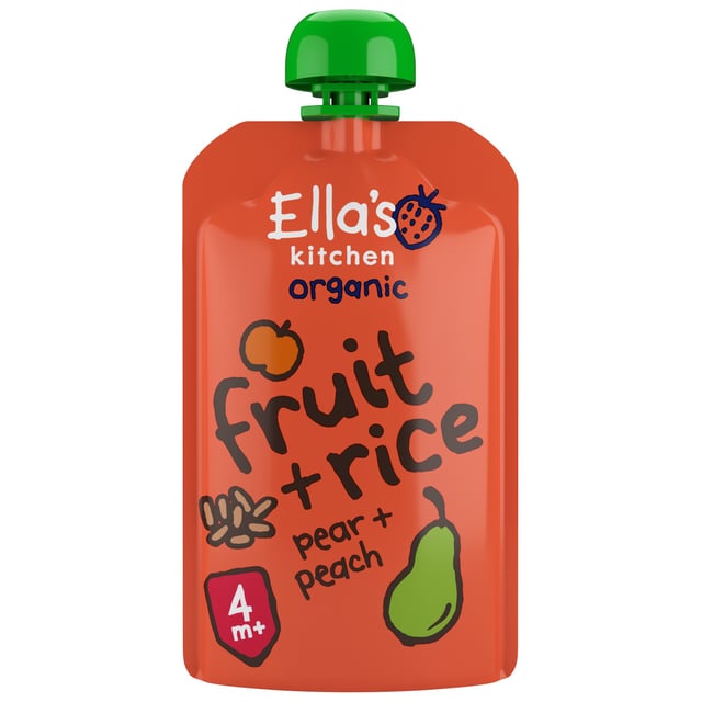 Ella's Kitchen Fruktris med persika & päron 120 g