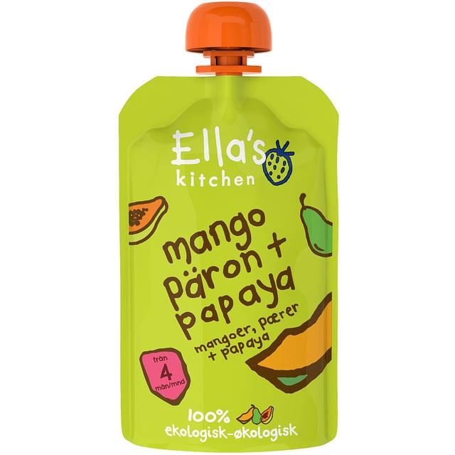 Ella's Kitchen Mango, päron & papaya puré 120 g
