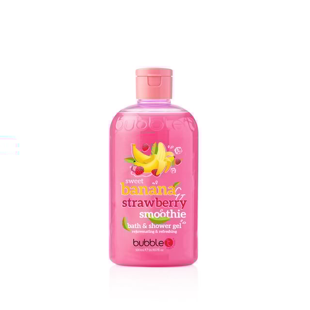 BubbleT Smoothie Banana & Strawberry Bath & Shower Gel 500 ml