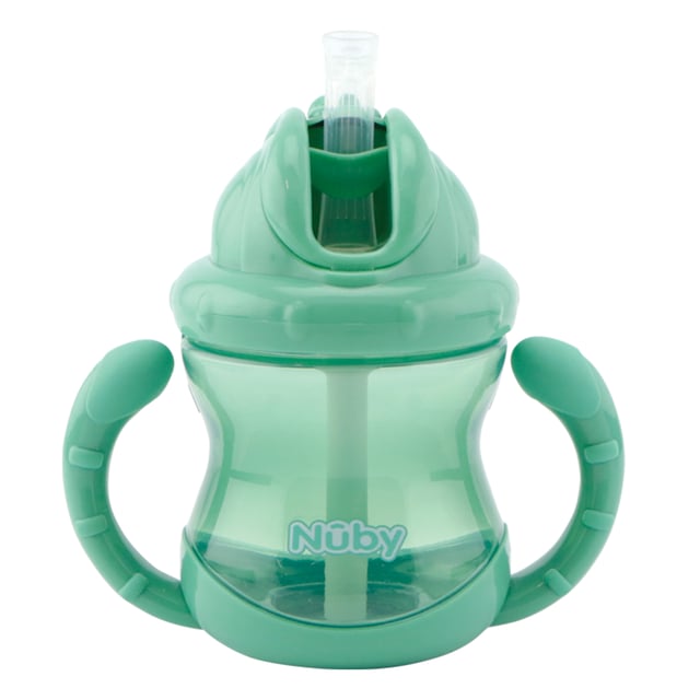 Nuby Twin Handle Flip It Cup 240 ml Green +12m