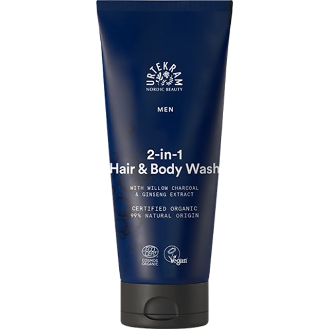Urtekram Beauty MEN 2 in 1 Hair & Body Wash Organic 200 ml
