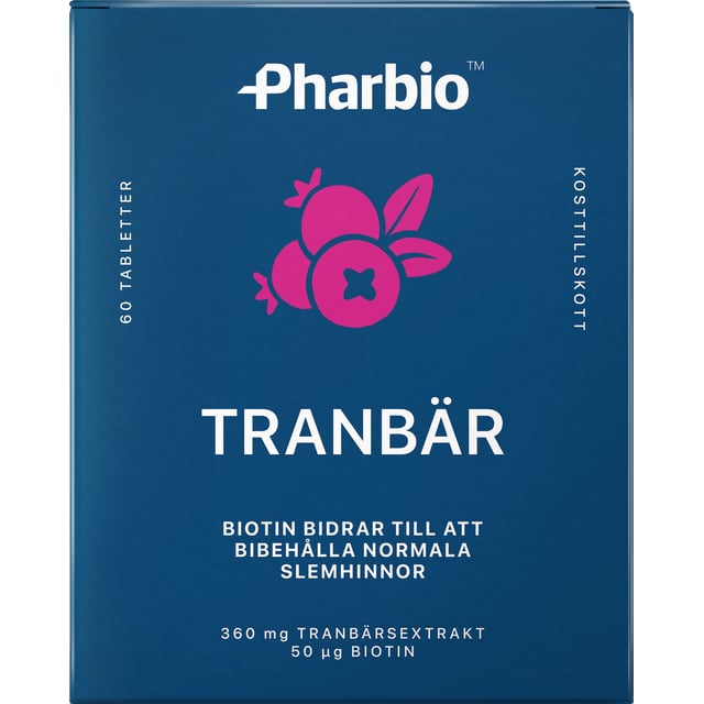 Pharbio Tranbär 60 tabletter