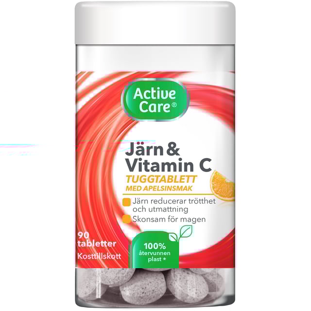 Active Care Järn & Vitamin C 90 tuggtabletter