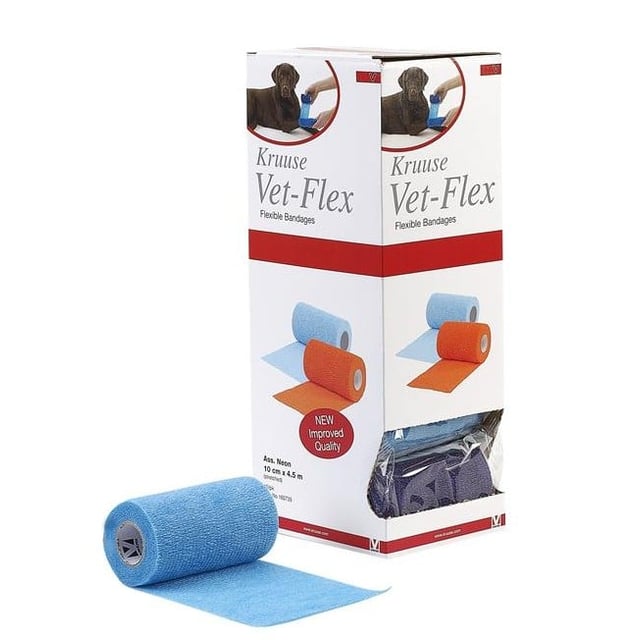 Vet-Flex elastisk binda 10 cm x 4,5 m storpack 10 st
