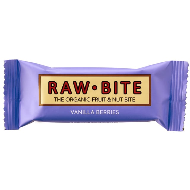 Rawbite Frukt & Nötbar Bär & Vanilj 50g