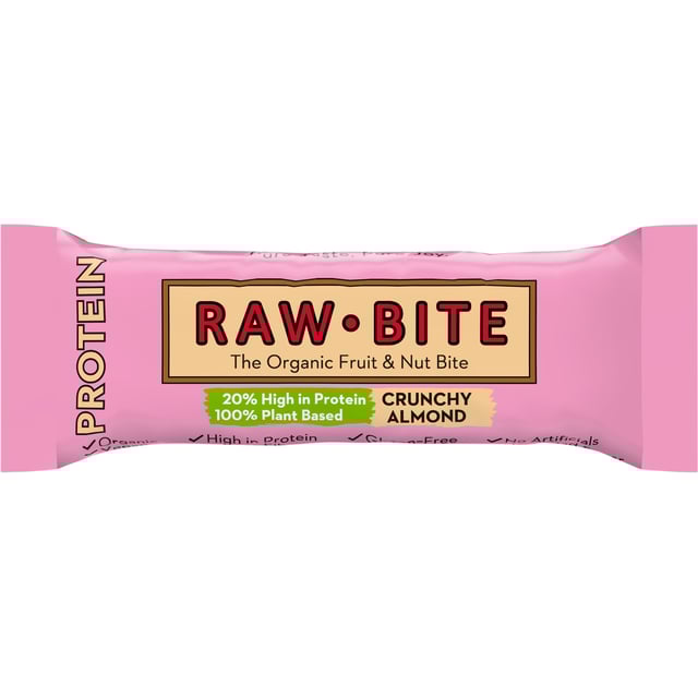 Rawbite Frukt & Nötbar Protein Crunchy Almond 45g