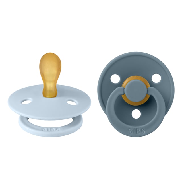 BIBS Colour Latex 6+ Månader Size 2 Symmetrical Baby Blue/Petrol 2 st