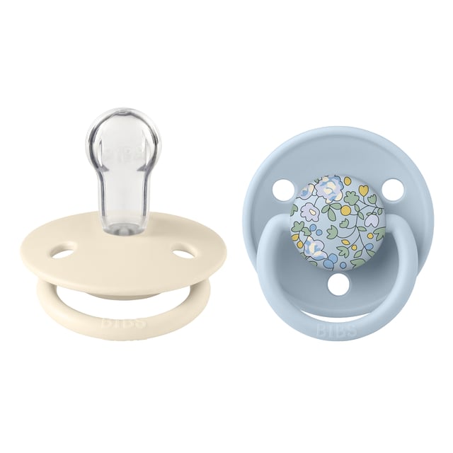 BIBS x Liberty De Lux Eloise Silicone Onesize Baby Blue Mix 2st