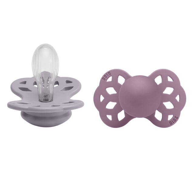 BIBS Infinity Silicone Symmetrical Size 2 Fossil Grey/Mauve 2 st