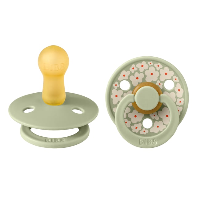 BIBS Pacifier Studio Colour Jasmine Latex Size 2 Sage Mix 2 st
