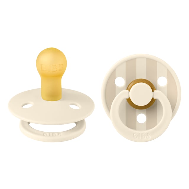 BIBS Pacifier Studio Colour Pin Latex Size 1 Ivory Vanilla Mix 2 st