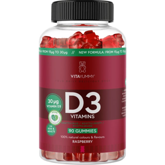 Vitayummy D3 Raspberry 90 tuggtabletter