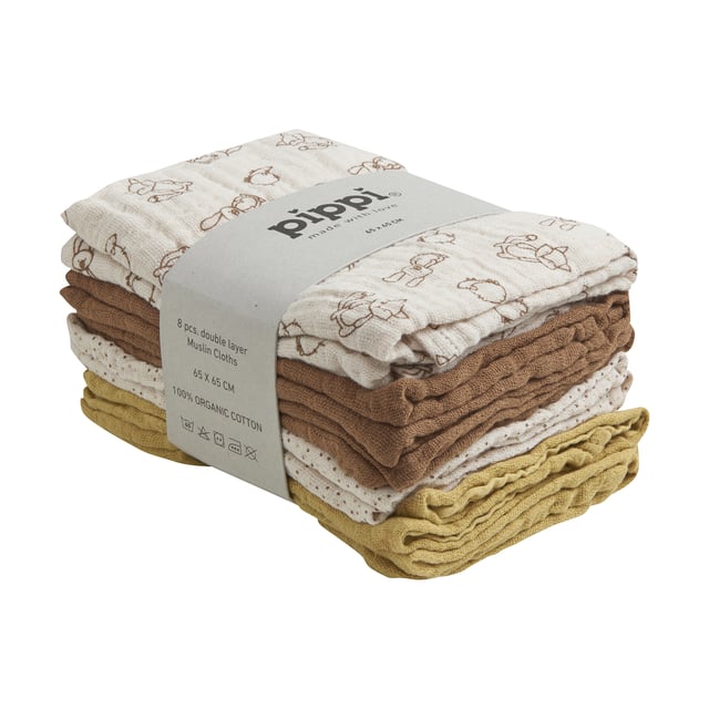 Pippi Muslinfilt Lion 8 st