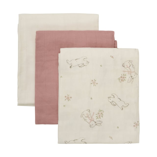 Pippi Muslinfilt Rose Tan Mix 3 st