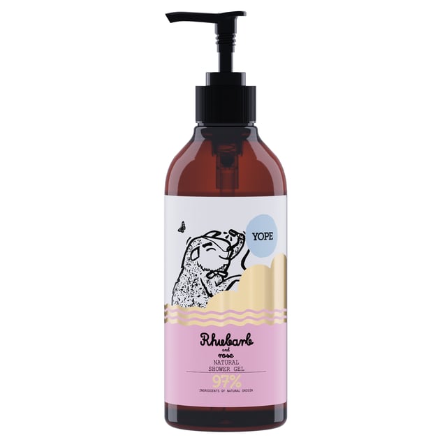 YOPE Shower Gel Rhubarb & Rose 400 ml