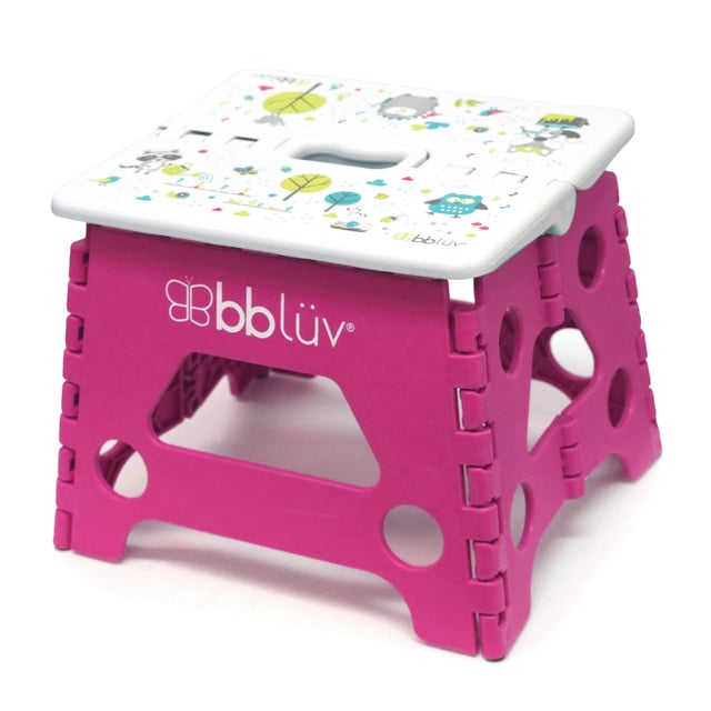 bblüv Badrumspall Hopfällbar Barn Rosa 1 st