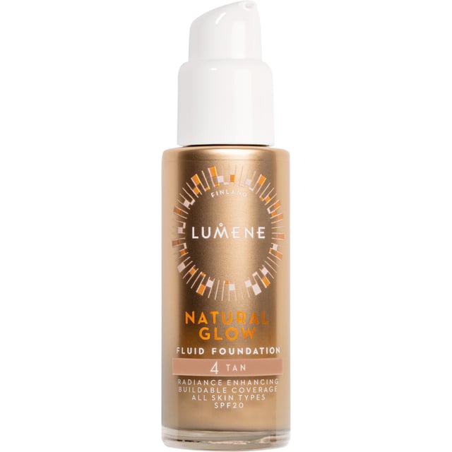 Lumene Natural Glow Fluid Foundation SPF20 4 Tan 30 ml