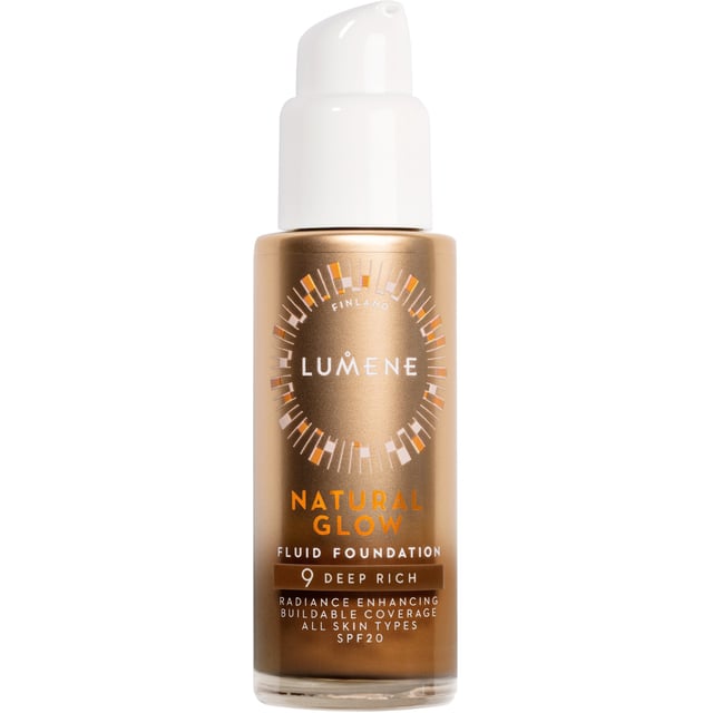 Lumene Natural Glow Fluid Foundation SPF20 9 Deep Rich 30 ml