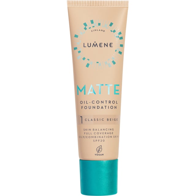 Lumene Matte Oil-Control Foundation SPF20 1 Classic Beige 30 ml