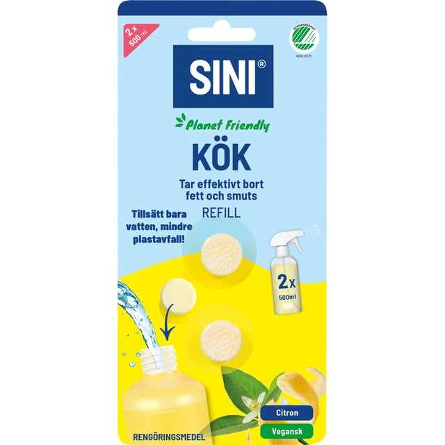 SINI Kök Rengöringstablett Refill 2 st
