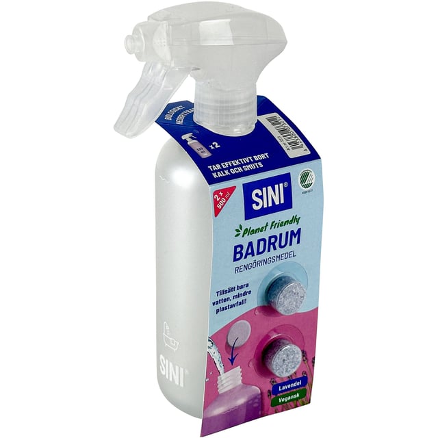 SINI sprayflaska med 2-pack rengöringstabletter